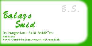 balazs smid business card